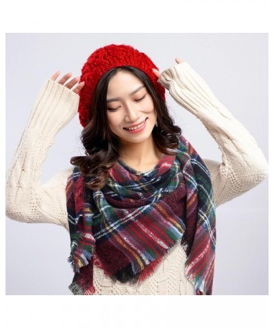 Scarfs for Women Winter Triangle Scarf Warm Soft Large Blanket Warm Long Shawl Wraps Shawl Scarves With Tassel Type 7 $7.61 S...