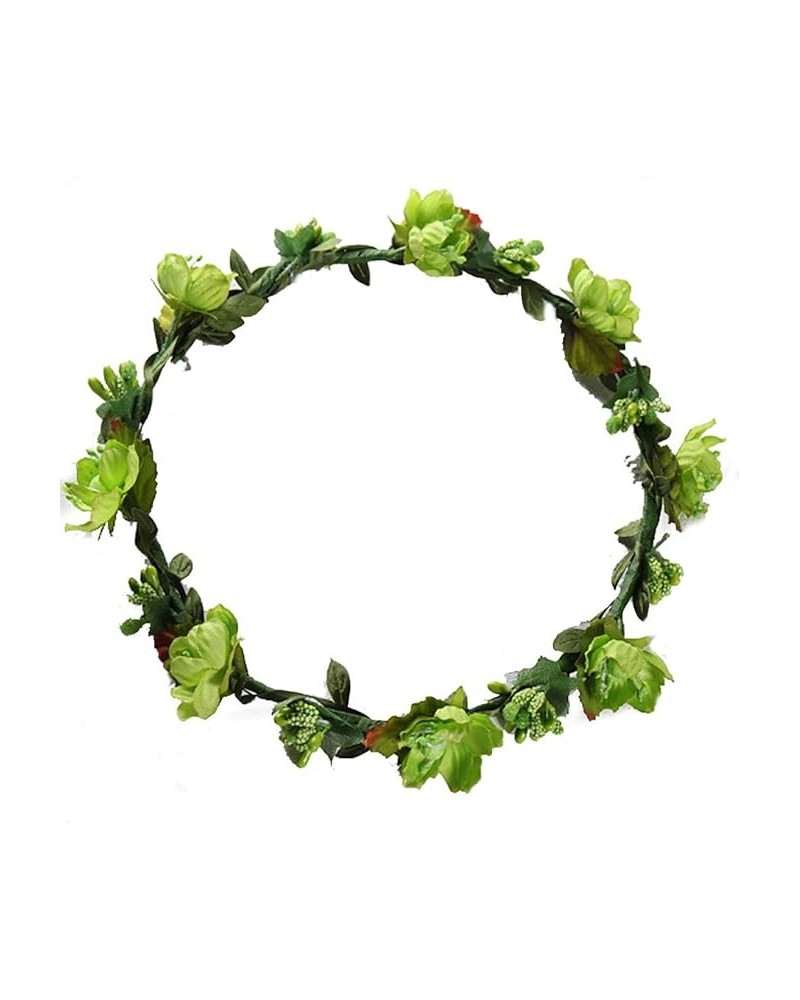 Marolaya-Multicolor Fashion Boho Style Wedding Bride Bridal Headdress Floral Wreath Headdress Headband Green $6.59 Headbands