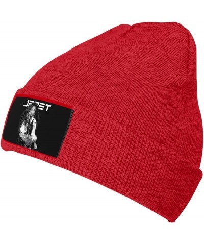 Janet Music Jacksons Daily Beanie Hat Warm Knit Skull Cap Cuffed Cap Headwear Beanies for Men Women Black Red $11.39 Skullies...