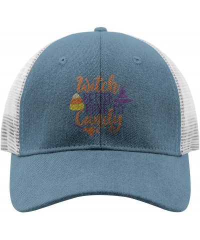 Hiking Hats for Men Christmas Fitted Trucker Hats for Men Trucker Hat Funny Humor Golf Hats Skyblue $11.51 Baseball Caps