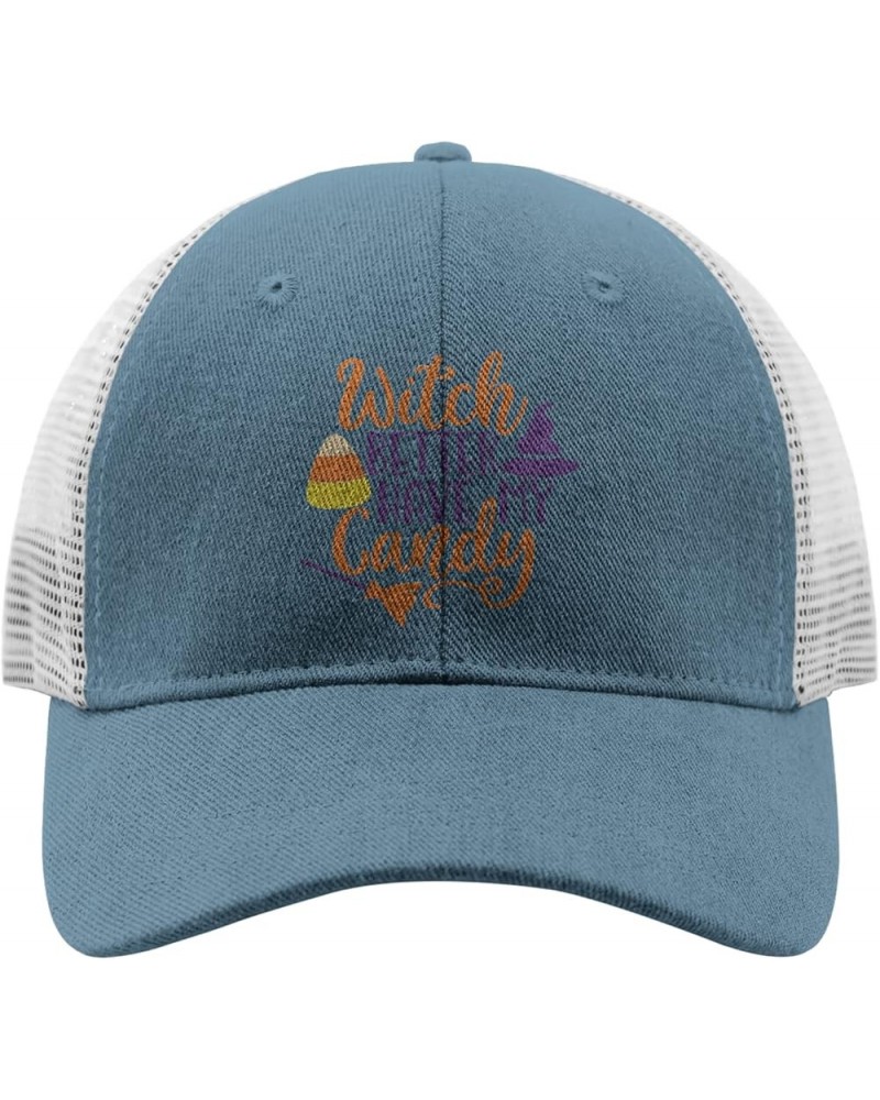 Hiking Hats for Men Christmas Fitted Trucker Hats for Men Trucker Hat Funny Humor Golf Hats Skyblue $11.51 Baseball Caps