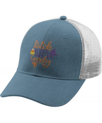 Hiking Hats for Men Christmas Fitted Trucker Hats for Men Trucker Hat Funny Humor Golf Hats Skyblue $11.51 Baseball Caps