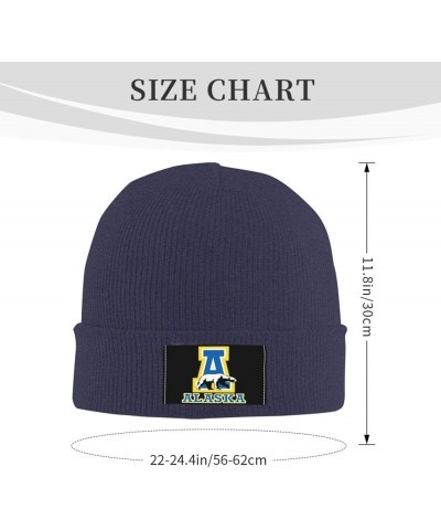 University of Alaska Fairbanks Logo Stretch Knit Hat for Men Women Winter Warm Cap Navy Blue $7.63 Skullies & Beanies