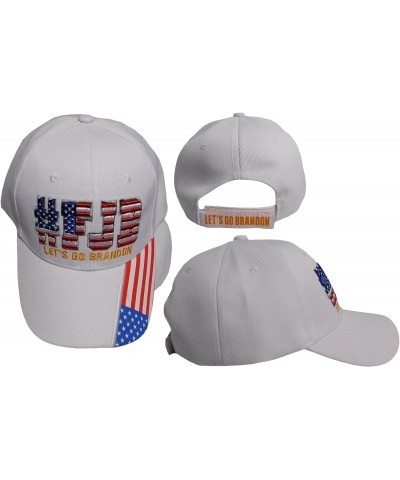 FJB USA Let's Go Brandon White USA Flag On Bill Acrylic Adjustable Embroidered Cap Hat, 7 3/4 $9.91 Baseball Caps