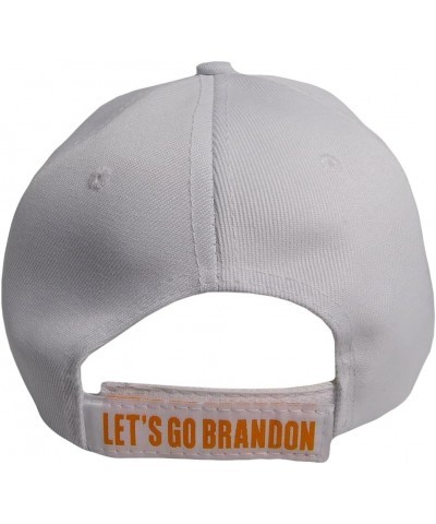 FJB USA Let's Go Brandon White USA Flag On Bill Acrylic Adjustable Embroidered Cap Hat, 7 3/4 $9.91 Baseball Caps