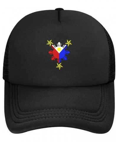 Philippine Flag Nautical Star Baseball Caps Women's Mens Uv Protection Fisherman's Cap Adjustable Solid Color Mesh Riding Cap...