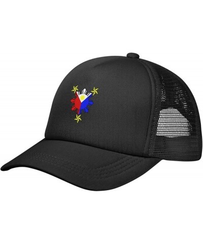 Philippine Flag Nautical Star Baseball Caps Women's Mens Uv Protection Fisherman's Cap Adjustable Solid Color Mesh Riding Cap...