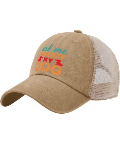 Ask me About My Dog Sun hat Cute hat Saffron02 Golf Hats Men Gifts for Daughter Baseball Hats Pigment Khaki02 $10.25 Sun Hats