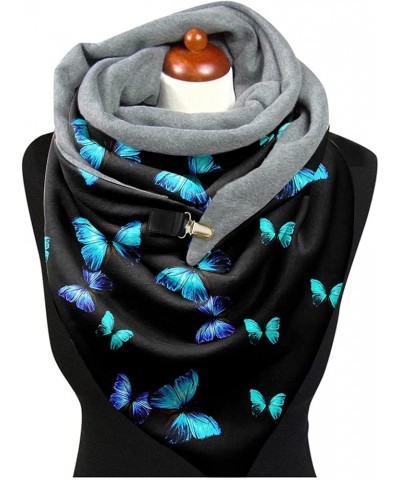 Scarves Button Shawls Wrap Women Soft Printing Casual Fashion Warm Scarf Tan Shawls (A 1, One Size) (Color : B1, Size : One S...