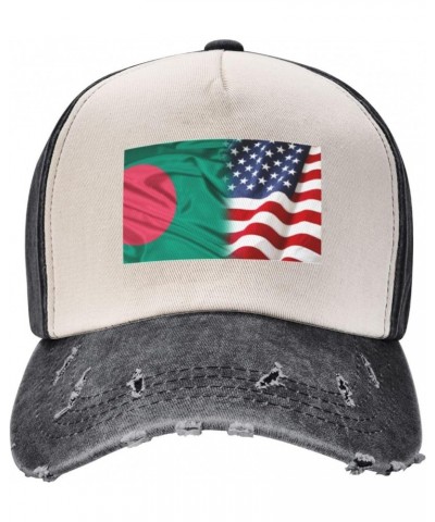 Flag of Bangladesh and USA Upgrade Your Style with Funny Adjustable Cotton Baseball Caps for Men and Women $18.12 Baseball Caps