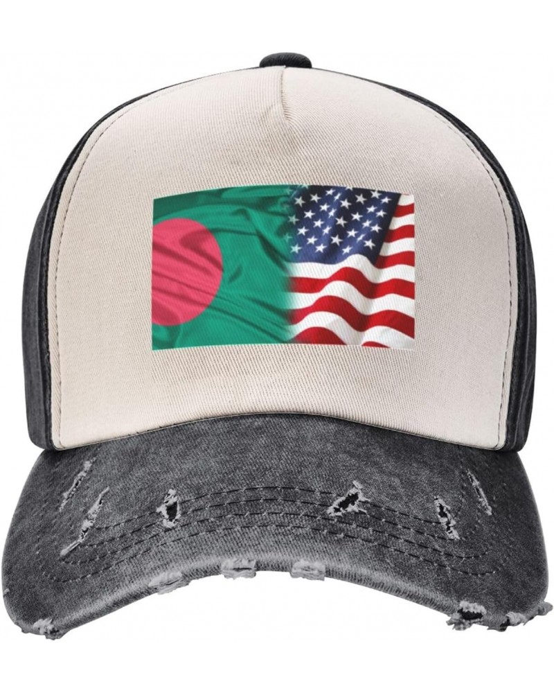 Flag of Bangladesh and USA Upgrade Your Style with Funny Adjustable Cotton Baseball Caps for Men and Women $18.12 Baseball Caps