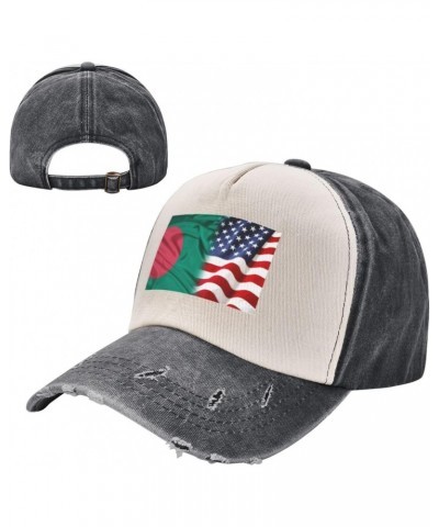 Flag of Bangladesh and USA Upgrade Your Style with Funny Adjustable Cotton Baseball Caps for Men and Women $18.12 Baseball Caps