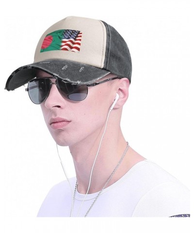 Flag of Bangladesh and USA Upgrade Your Style with Funny Adjustable Cotton Baseball Caps for Men and Women $18.12 Baseball Caps