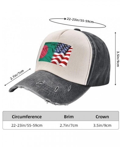 Flag of Bangladesh and USA Upgrade Your Style with Funny Adjustable Cotton Baseball Caps for Men and Women $18.12 Baseball Caps