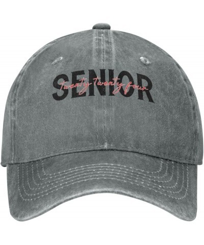 Men Women Baseball Hats Adjustable Class of 2024,Senior Class Washed Denim Classic Dad Hat Gray $11.26 Baseball Caps