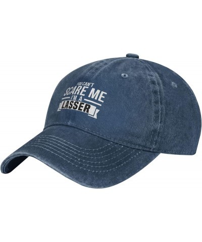 You Can't Scare Me I'm A Lasser Slogan Cowboy Hats Unisex Adjustable Baseball Caps Black Navy $9.44 Baseball Caps