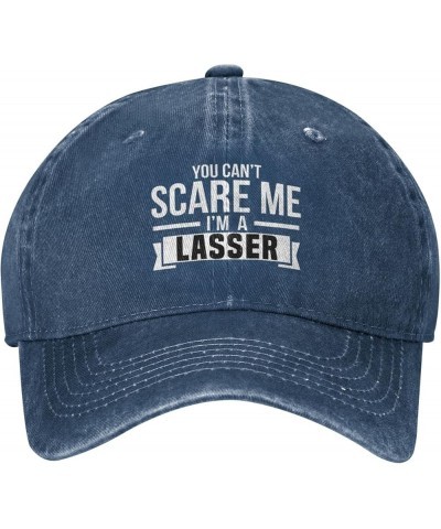 You Can't Scare Me I'm A Lasser Slogan Cowboy Hats Unisex Adjustable Baseball Caps Black Navy $9.44 Baseball Caps