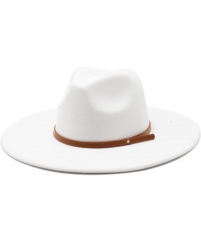 Fedora Women's Jazz Hat Autumn/Winter Round Hat Women's Felt Gentleman Hat 7 $11.07 Fedoras