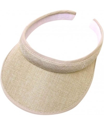 Sports Sun Visor Hats Adjustable Empty Top Sports Baseball Cap for Golf Running Jogging Tennis Hiking Beige-1 $7.17 Baseball ...