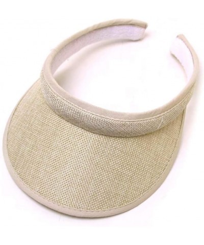 Sports Sun Visor Hats Adjustable Empty Top Sports Baseball Cap for Golf Running Jogging Tennis Hiking Beige-1 $7.17 Baseball ...