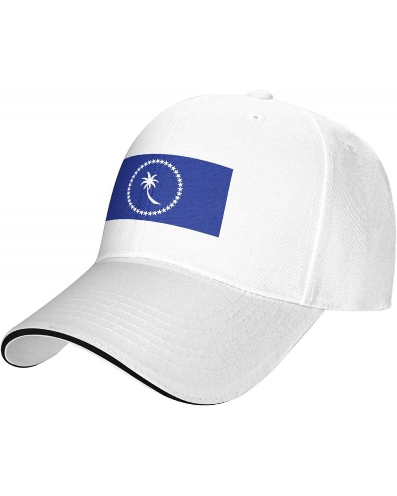 Flag of Chuuk Baseball Cap for Men Women Outdoor Adjustable Dad Hat White $13.24 Baseball Caps