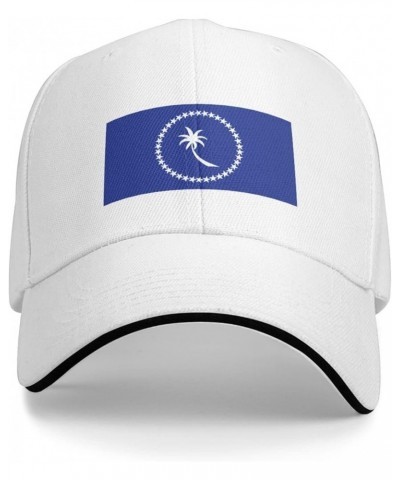 Flag of Chuuk Baseball Cap for Men Women Outdoor Adjustable Dad Hat White $13.24 Baseball Caps