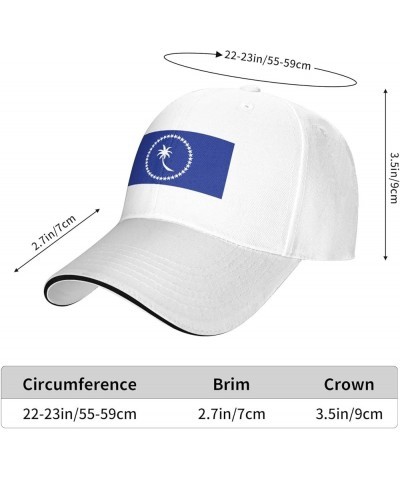 Flag of Chuuk Baseball Cap for Men Women Outdoor Adjustable Dad Hat White $13.24 Baseball Caps