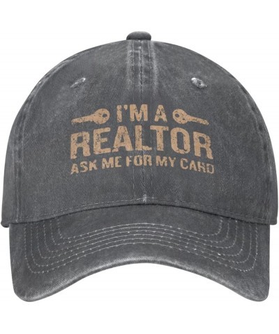 I'm A Realtor Denim Trucker Hat Baseball Cap for Men Or Women Cowboy Black Deep Heather $20.04 Cowboy Hats