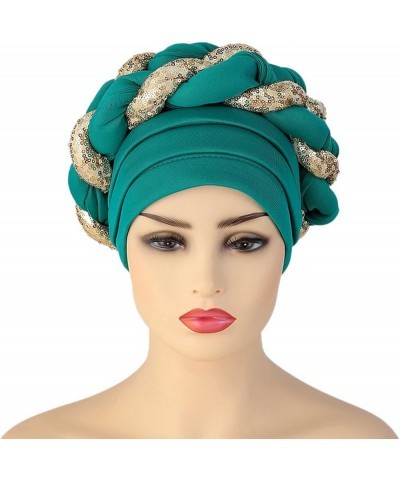 Chemo Headwear for Women Turban Caps Cancer Head Scarves Hair Loss Headwear for Yoga Running Christmas Light Blue $9.04 Skull...