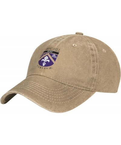 Spring Hill A College Logo Unisex Adjustable for Hat Baseball Cap Casquette Natural $12.74 Baseball Caps