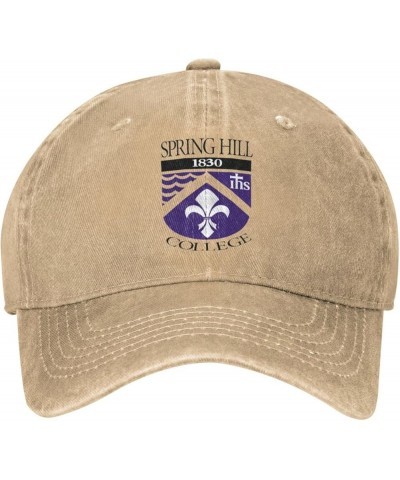 Spring Hill A College Logo Unisex Adjustable for Hat Baseball Cap Casquette Natural $12.74 Baseball Caps