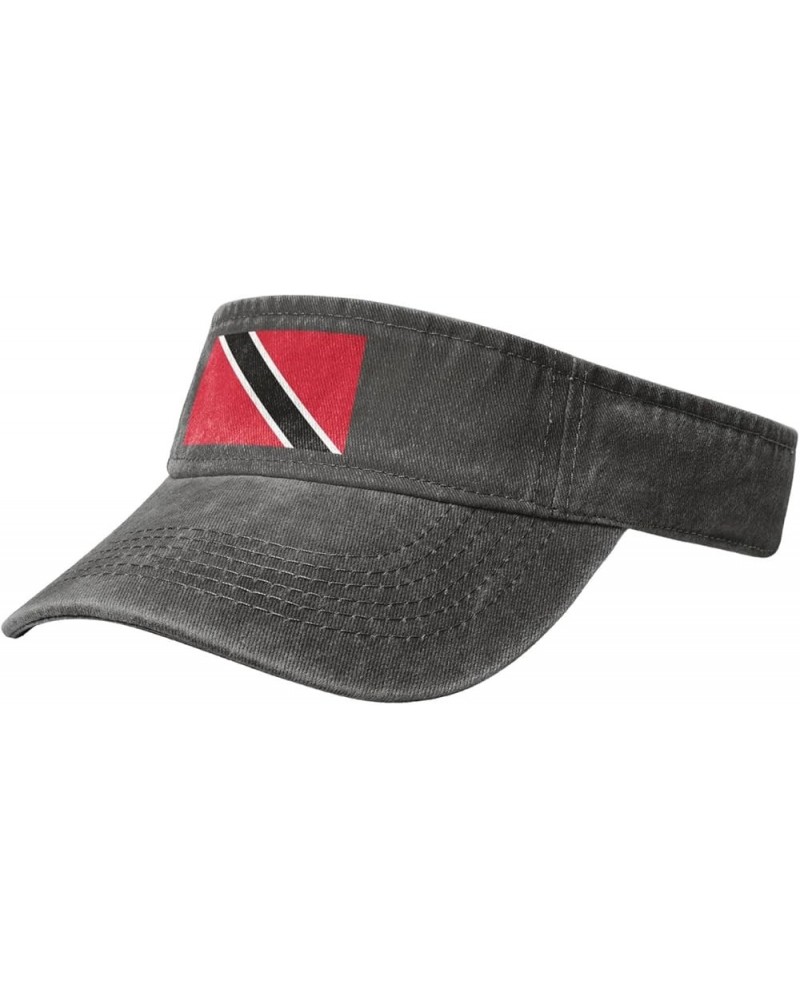 Flag of Trinidad and Tobago Sun Visor Hats for Women Men Adjustable Cooling Sports Sun Hats Cotton Golf Cap Deep Heather $11....