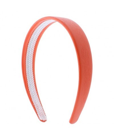 Blue 1 Inch Wide Leather Like Headband Solid Hair band for Women and Girls Orange $8.25 Headbands