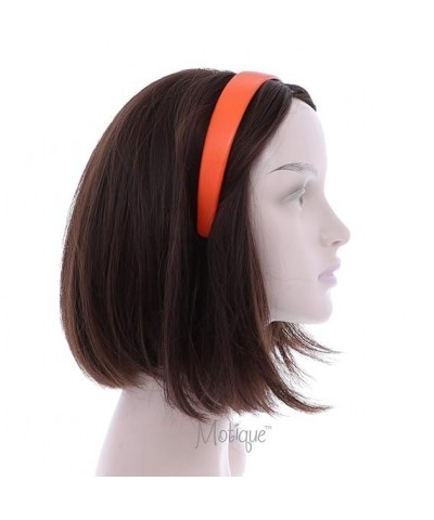 Blue 1 Inch Wide Leather Like Headband Solid Hair band for Women and Girls Orange $8.25 Headbands