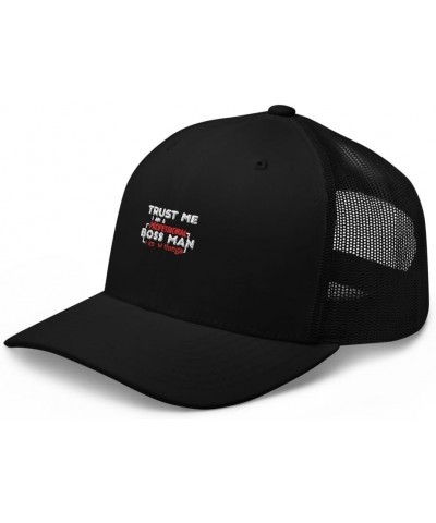 Trust Me I am a Professional Boss Man i Know Things Tee Funny Gifts Trucker Cap Black $16.10 Baseball Caps