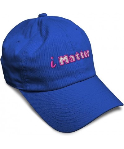 Soft Baseball Cap I Matter Style B Cotton Dad Hats for Men & Women Royal Blue $11.60 Baseball Caps