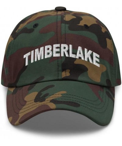 Timberlake Virginia Hat Timberlake VA Cap Embroidered Dad Hat Adjustable Strap Closure Unisex Green Camo $16.00 Baseball Caps