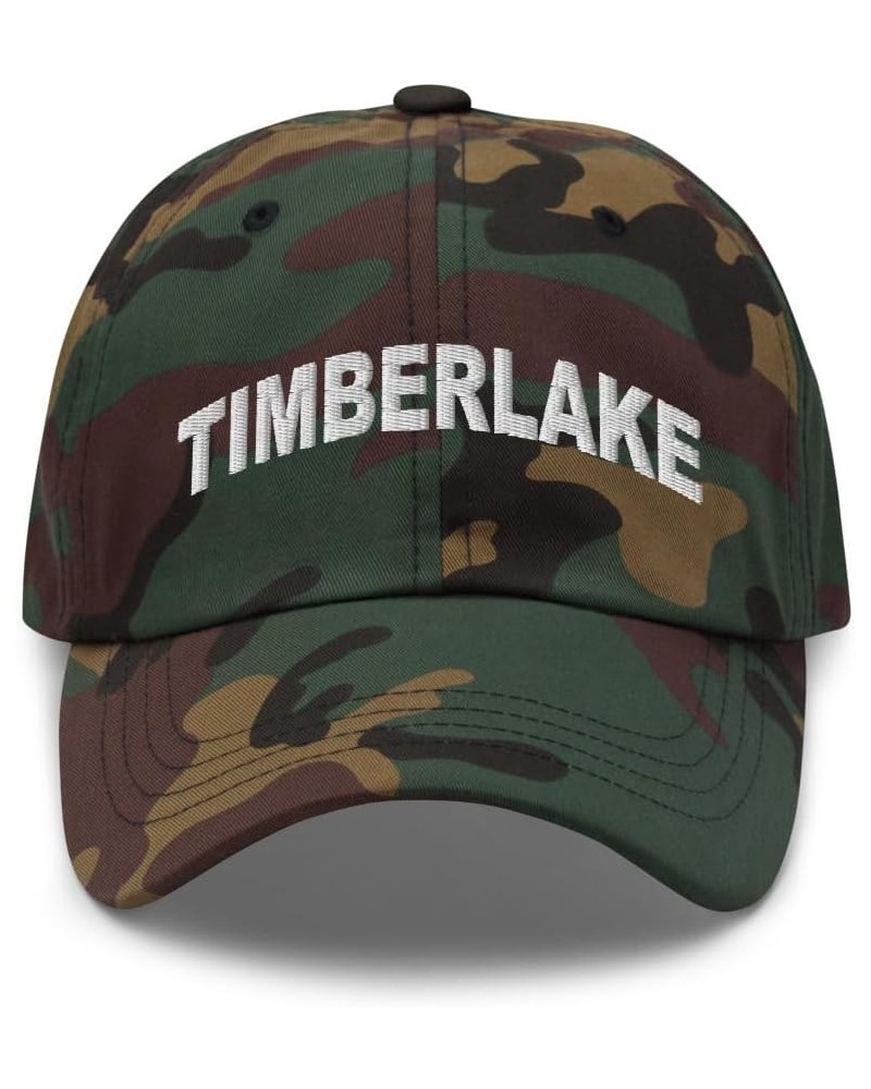 Timberlake Virginia Hat Timberlake VA Cap Embroidered Dad Hat Adjustable Strap Closure Unisex Green Camo $16.00 Baseball Caps