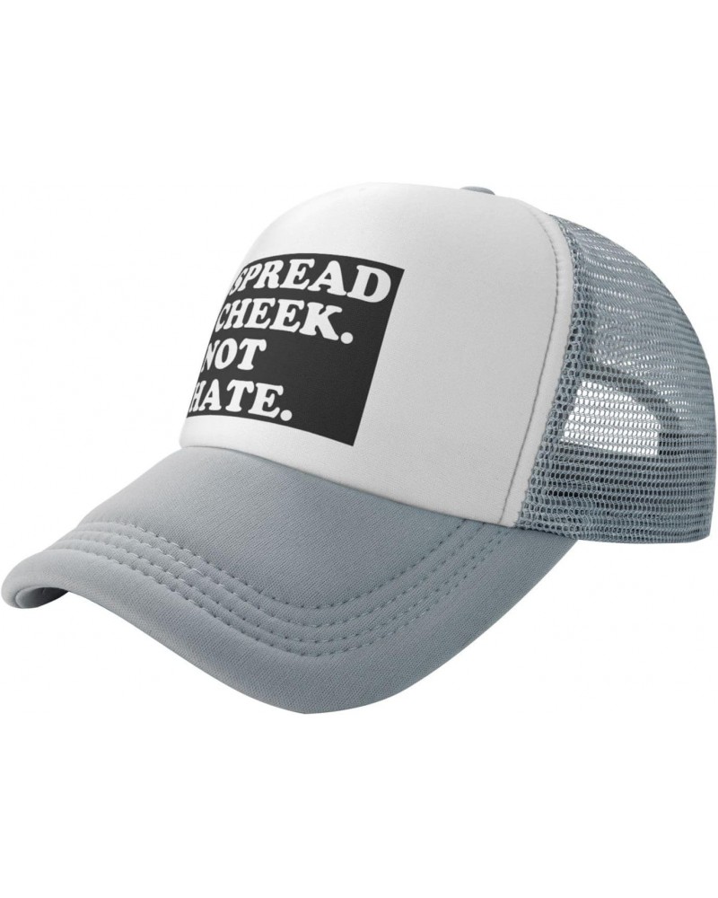 Vintage Spread Cheek Not Hate Baseball Hats Adjustable Dad Hat Gift for Men/Women Trucker Cap,Gray $11.07 Baseball Caps