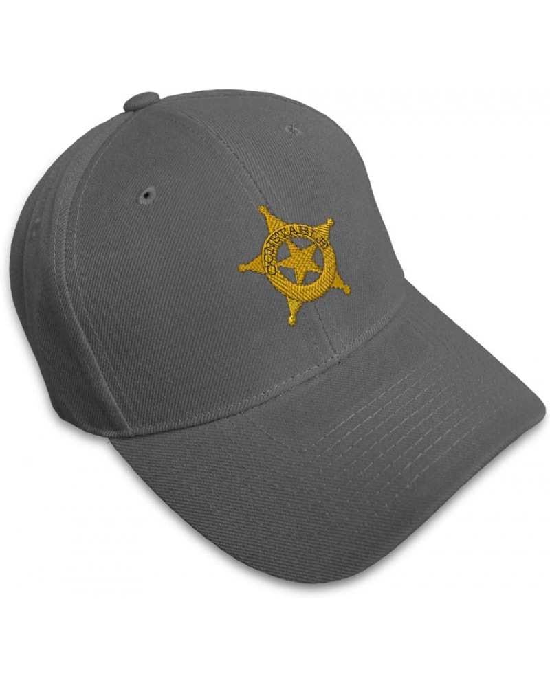 Custom Baseball Cap Constable Police B Embroidery Dad Hats for Men & Women Dark Grey Design Only $13.50 Baseball Caps