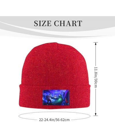 Deep Rock Knit Hat Cap Galactic Warm Beanie Hats Funny Beanie Knit Hats Winter Skiing Slouchy Warm Cap Black Red $10.32 Skull...