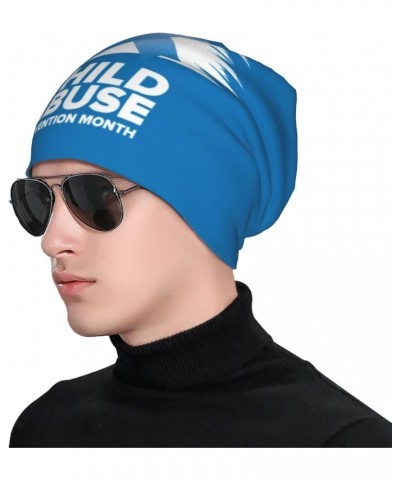 Child Abuse Prevention Awareness Month Hat Beanie Cap Warm Knit Winter Skull Stretch Hats for Men Woman Black $8.99 Skullies ...