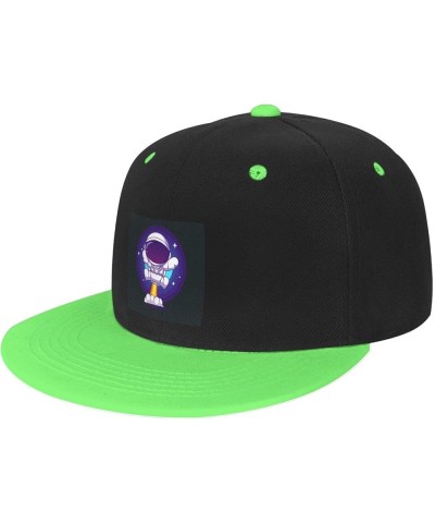 Naughty Astronaut Baseball Cap for Men Women Snapback Hat Adjustable Flat Bill Hats Green $12.61 Baseball Caps