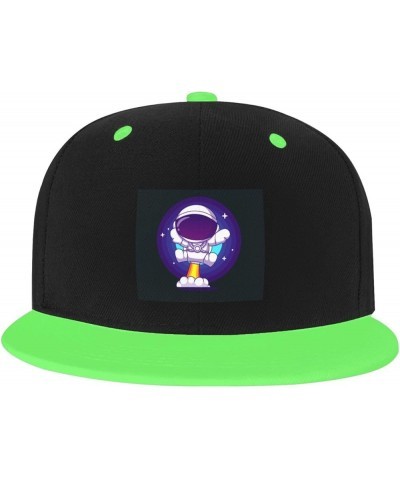 Naughty Astronaut Baseball Cap for Men Women Snapback Hat Adjustable Flat Bill Hats Green $12.61 Baseball Caps