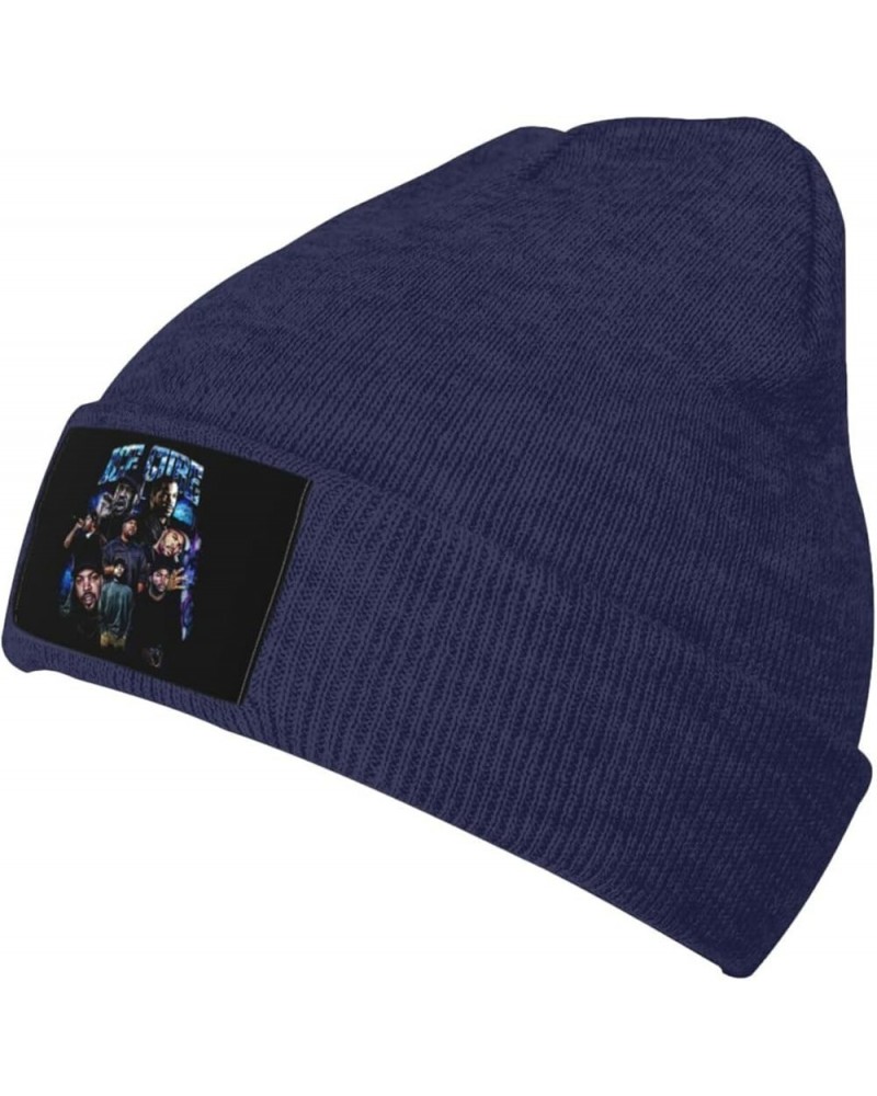 Beanie Hat Warm Cap Adult Knit Hat Winter Soft Warm Beanies Hats Cap Black Navy Blue $9.14 Skullies & Beanies