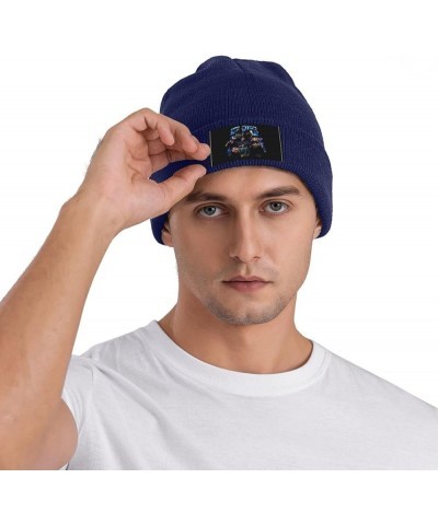 Beanie Hat Warm Cap Adult Knit Hat Winter Soft Warm Beanies Hats Cap Black Navy Blue $9.14 Skullies & Beanies