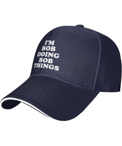 I'm Bob Doing Bob Things Hat for Men Low Profile Cap for Men Cool Caps Breathable Ball Hats Deep Heather Black 12669 $9.01 Ba...