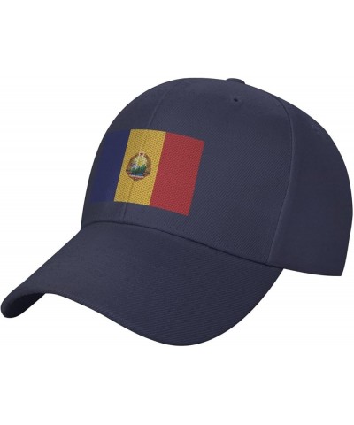 Adjustable Flag of Romania Baseball Cap Women Men Hat Truck Driver Baseball Caps Sun Hats Navy Blue $9.82 Baseball Caps