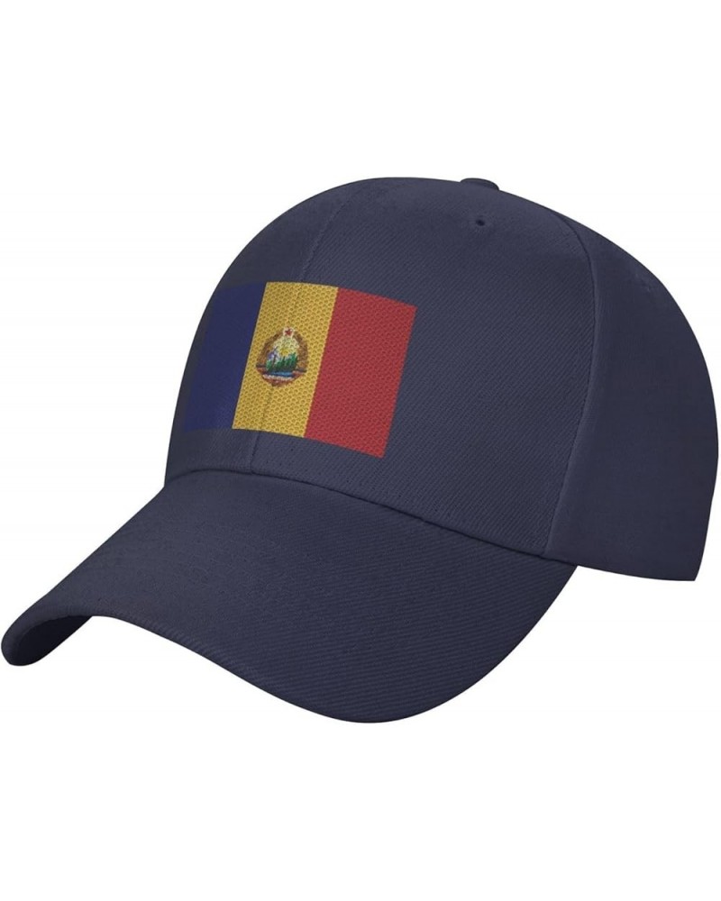 Adjustable Flag of Romania Baseball Cap Women Men Hat Truck Driver Baseball Caps Sun Hats Navy Blue $9.82 Baseball Caps