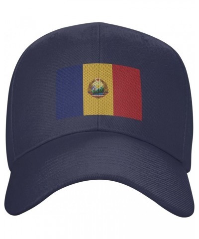 Adjustable Flag of Romania Baseball Cap Women Men Hat Truck Driver Baseball Caps Sun Hats Navy Blue $9.82 Baseball Caps